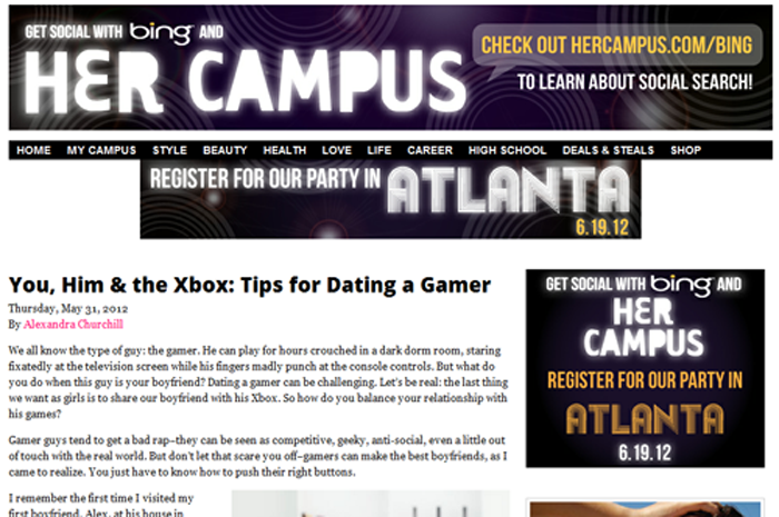 Her Campus: Tips for Dating a Gamer